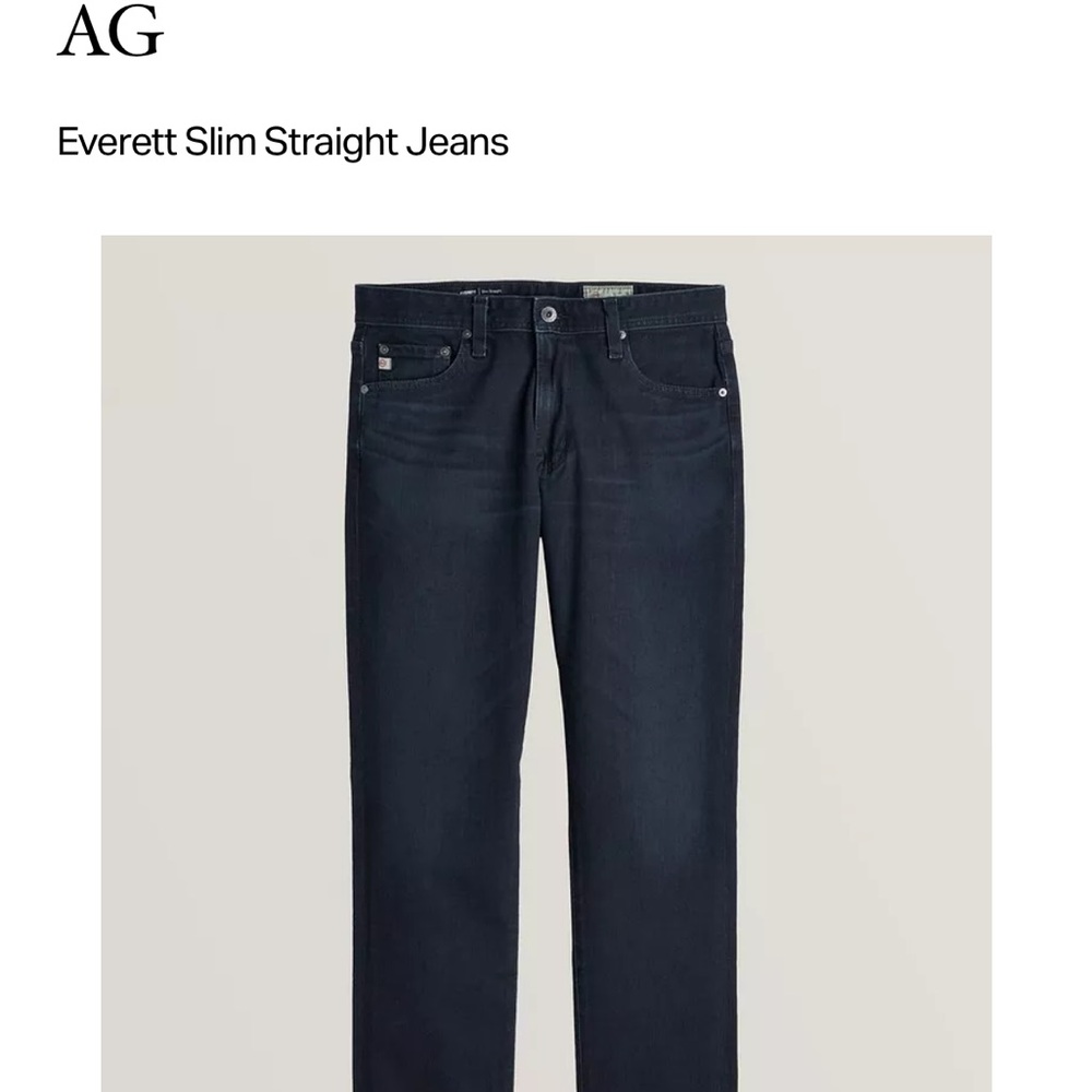 AG Adriano Goldschmied Everett Slim Straight Jeans - Midnight Blue